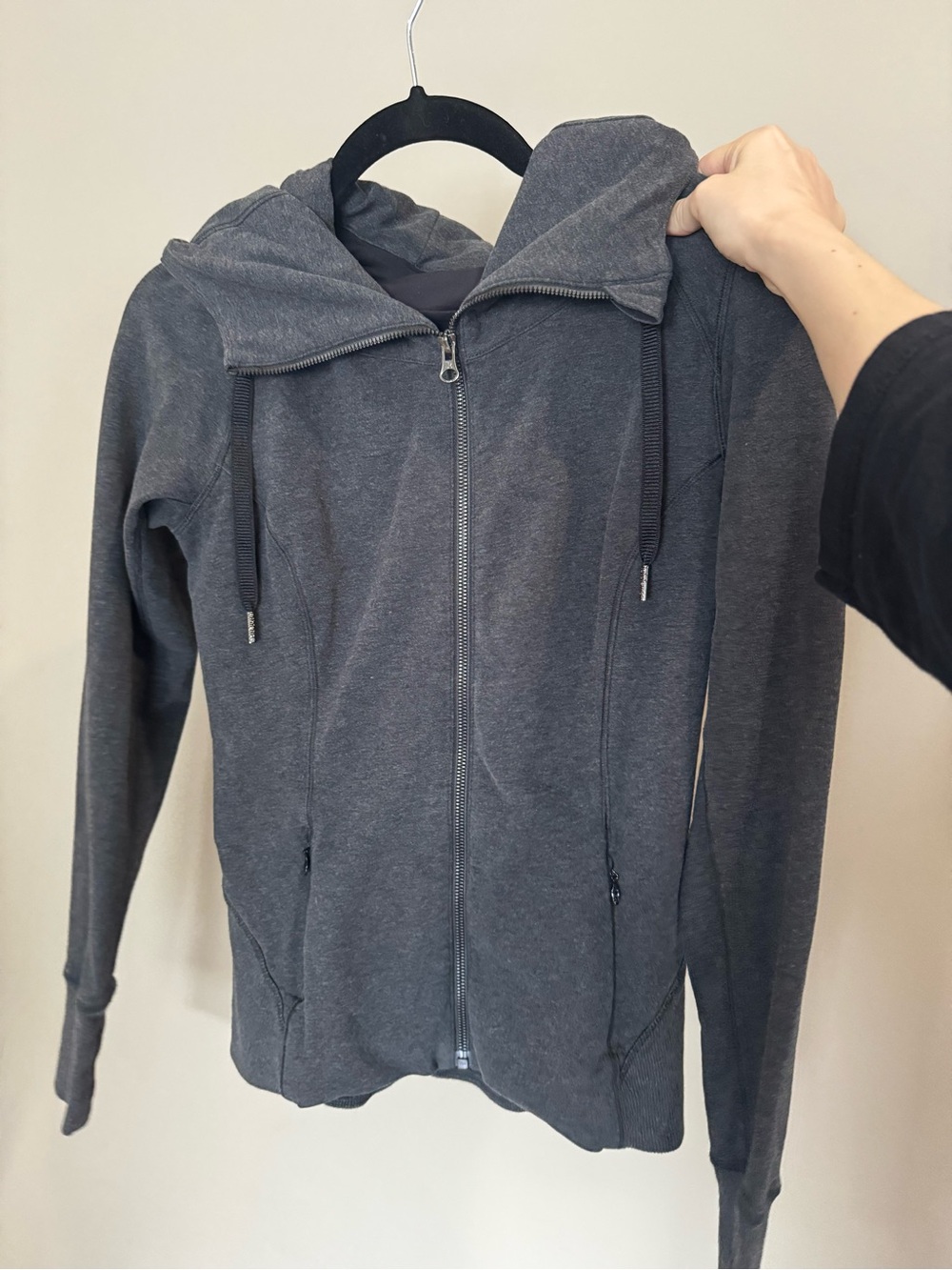 lululemon athletica Women's Dark Gray Full‑Zip Hooded Sweatshirt